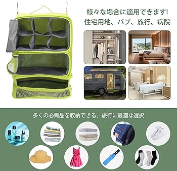 Amazon｜NGOKPYD 収納ボックス 吊り下げ 3段 インナーバッグ 衣類 つり
