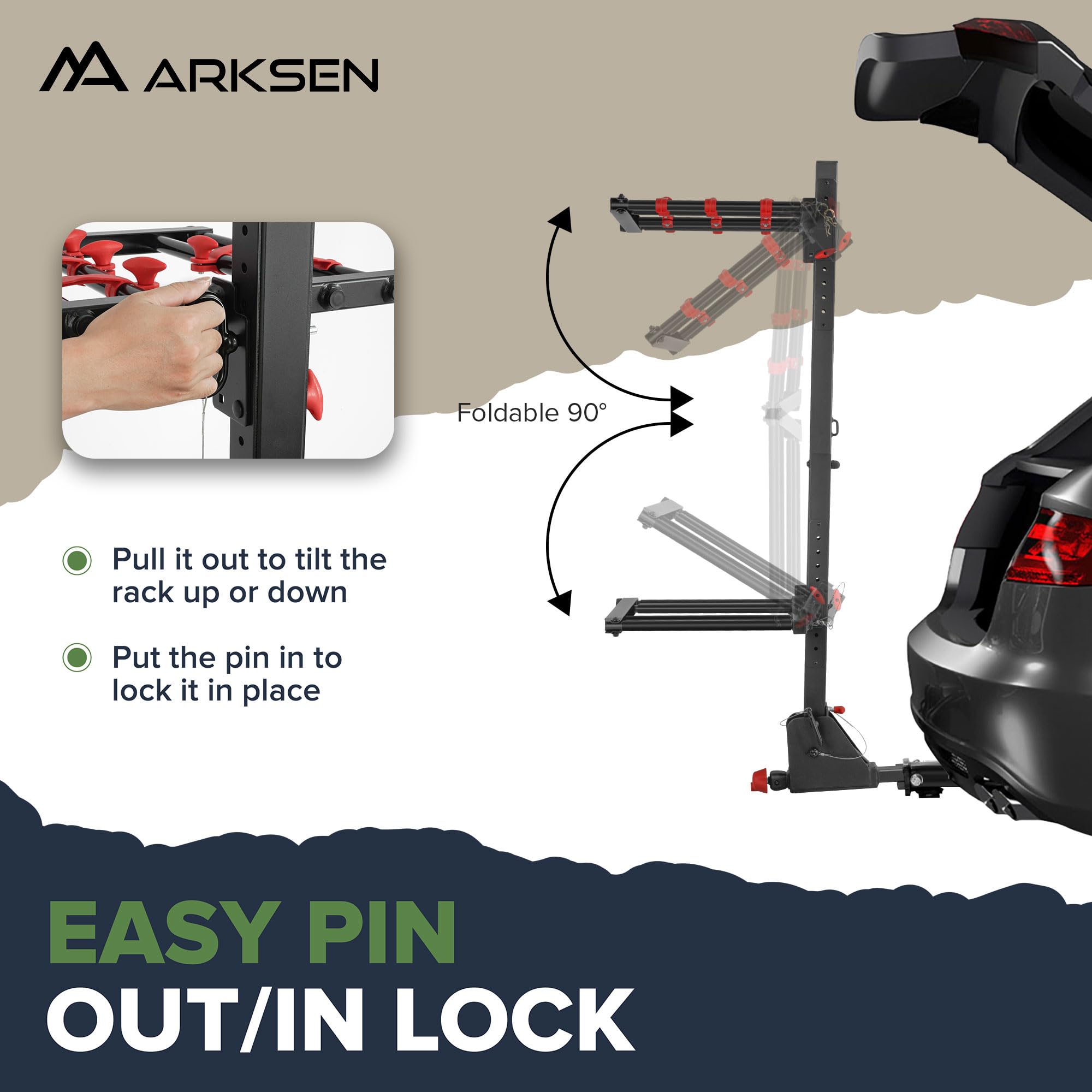 Amazon.co.jp: Arksen 折りたたみ式ヒッチマウントスキー/スノーボード