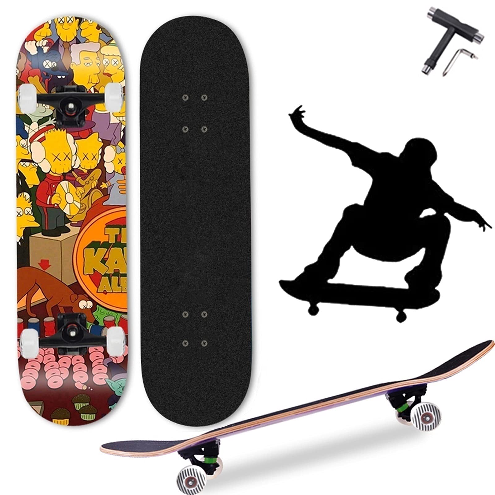 Amazon | 標準スケートボード スケボー コンプリートセット スケボー