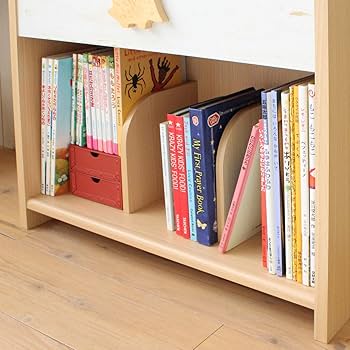 Amazon.co.jp: 白井産業 表紙が見える 絵本棚 ラック 子供 収納 木製