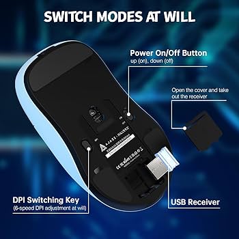 Amazon.com: Ajazz AJ159 Dual Mode Lightweight Gaming Mouse with