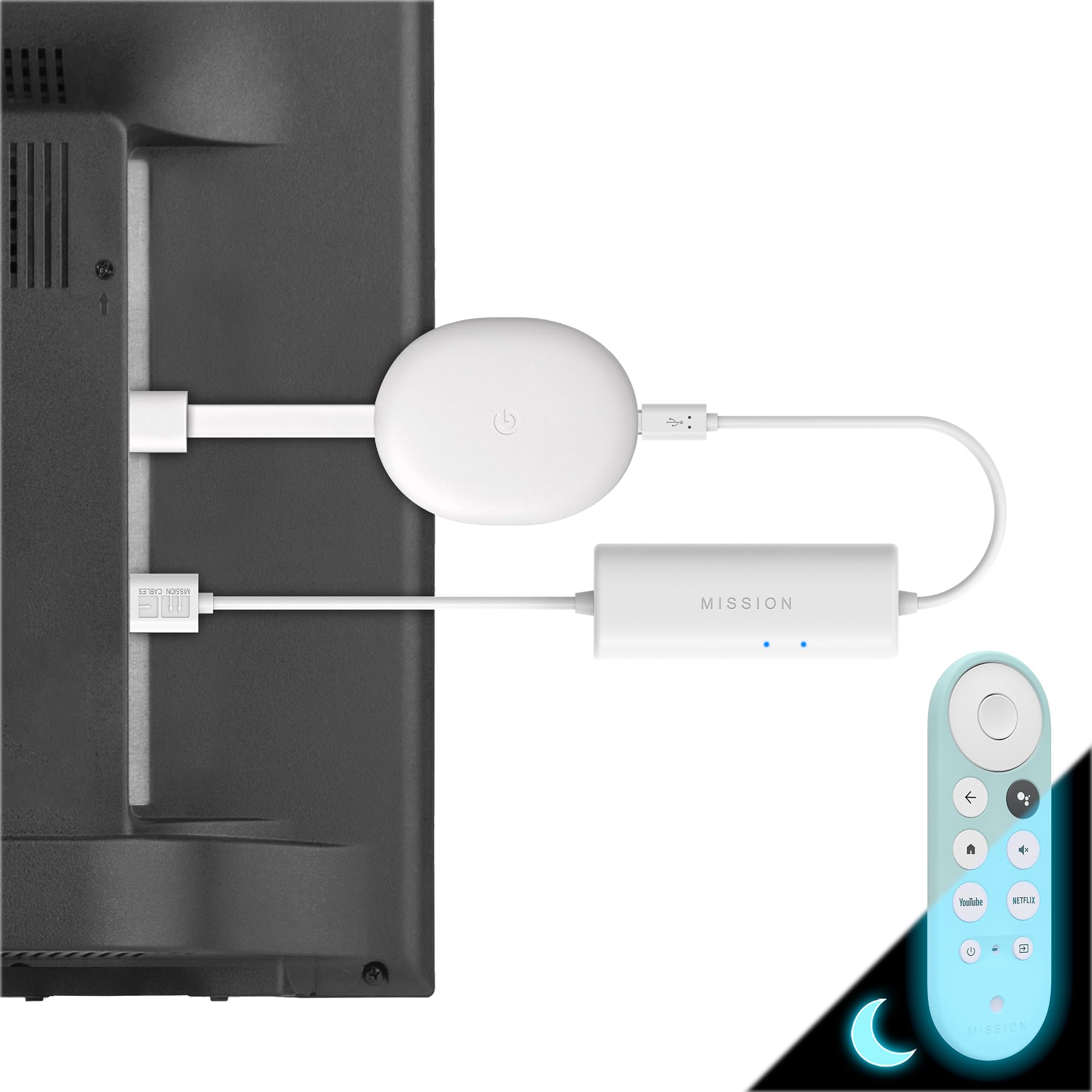 Amazon.co.jp: Mission Cables Chromecast with Google TV 専用 USB