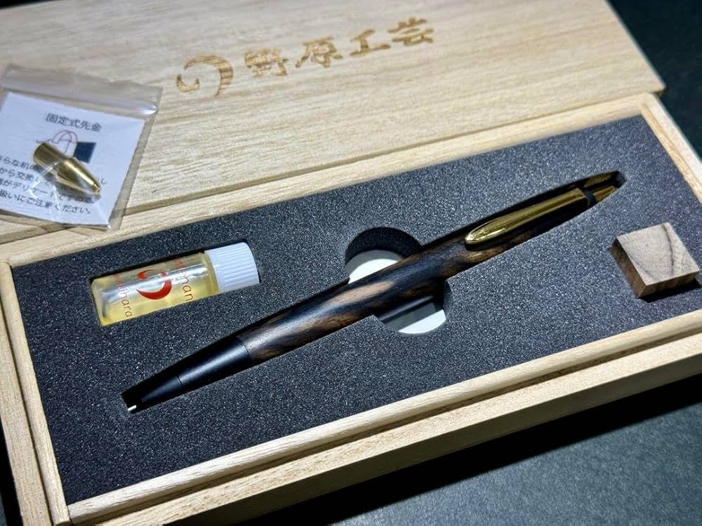 601超極上 黒柿孔雀杢 木軸シャーペン ボールペン 601超極上 黒柿孔雀杢
