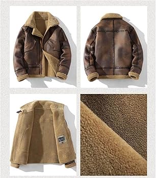 Amazon | [GUREITOJP] レザージャケット ムートンジャケット メンズ 本