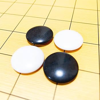 Amazon | 碁石 黒181粒 白180粒 蛤碁石と同じ形状 硬質メラミン樹脂製
