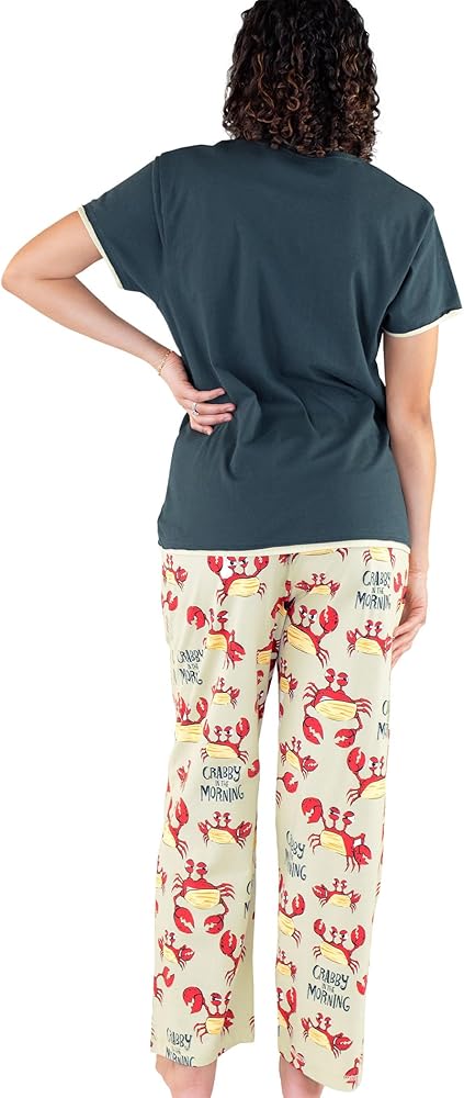 Lazy One Women's Pajama Set, Short Sleeves with Cute Prints