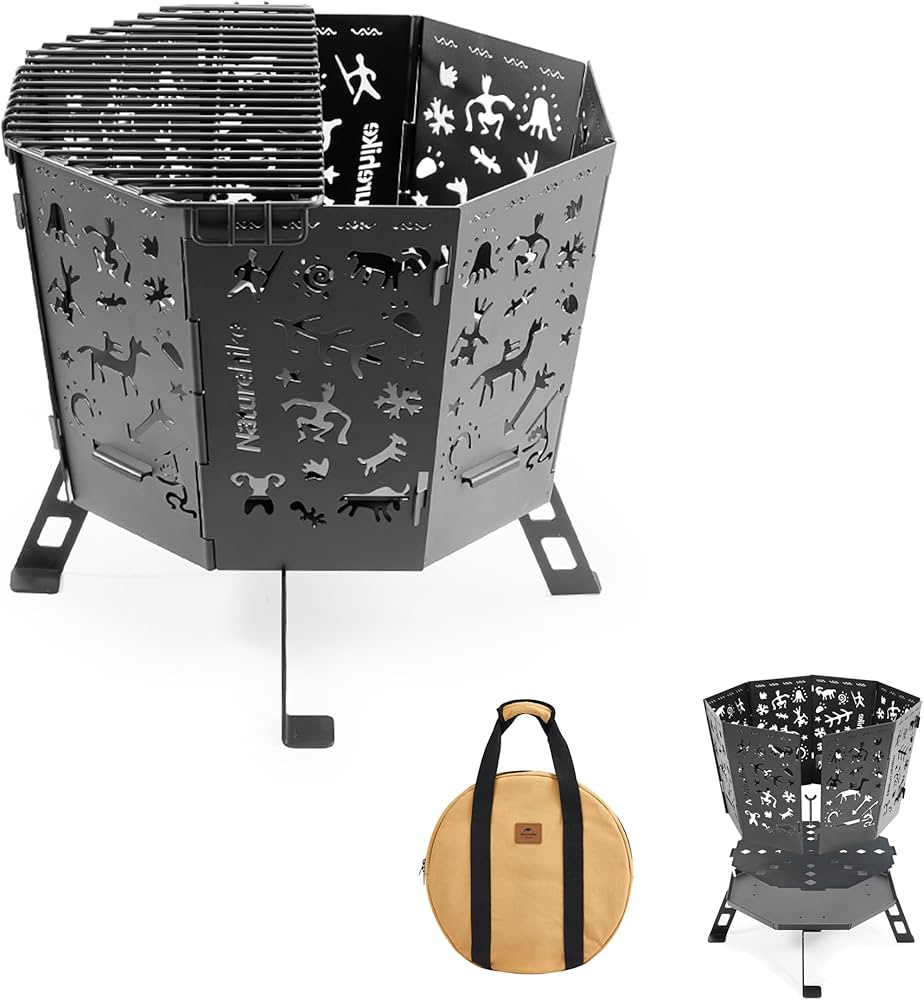 Amazon | Naturehike 焚き火台 折りたたみ収納 四角な安定サポート