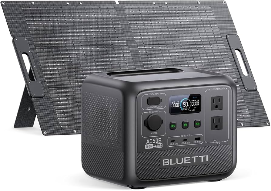 Amazon.co.jp: BLUETTI ポータブル電源 AC50B 448Wh/700W 100W太陽光