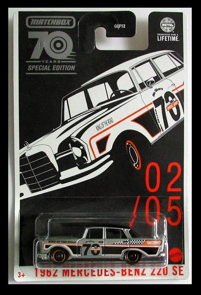 Amazon.com: Matchbox Silver 1962 Mercedes-Benz 220 SE 70 Years