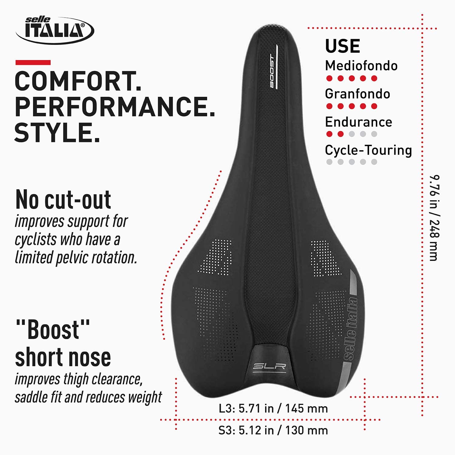 Amazon | SELLE ITALIA(セライタリア) SLR BOOST TM Mn BLK L 中