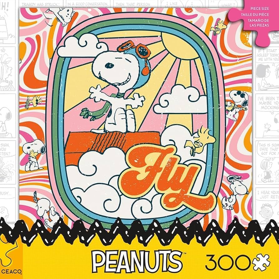 Amazon.com: Ceaco - Peanuts - Snoopy Fly - 300 Oversized Piece