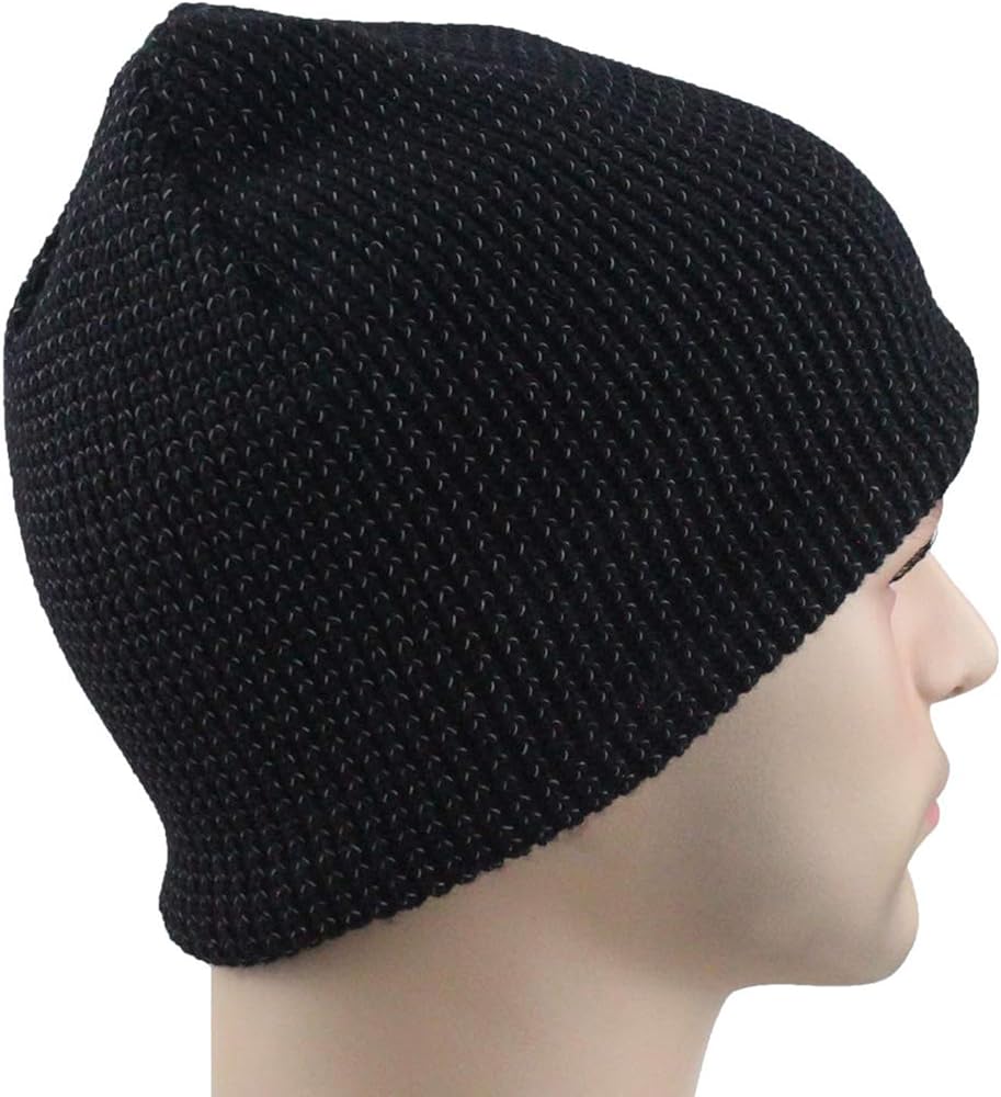 Oeyliz Reflective Beanie Winter Hat Men Women Reflective Hat Night