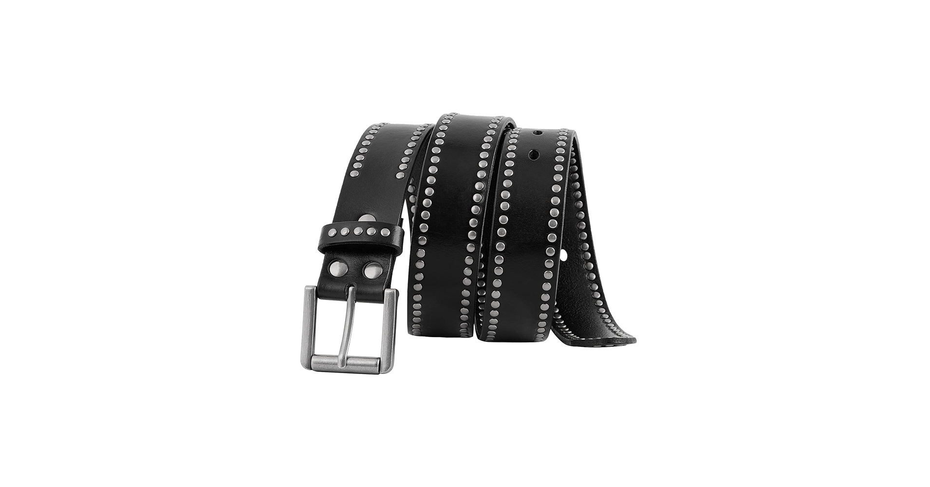 FIORETTO Mens Studded Genuine Leather Belts For Jeans Punk y2k