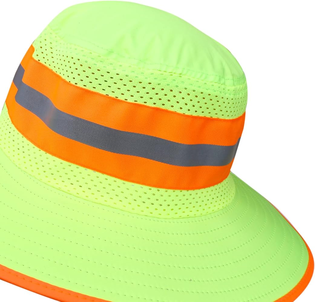 TZ Promise Men High Visibility Reflective Bucket Hat with Neck