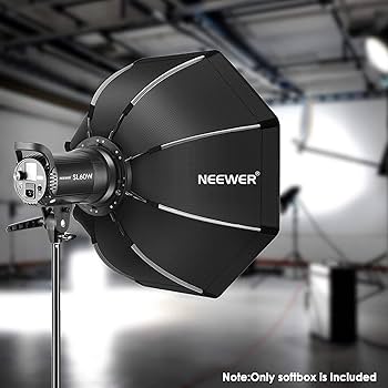 Amazon | Neewer 65cm/26inch八角形ソフトボックス 折りたたみ式