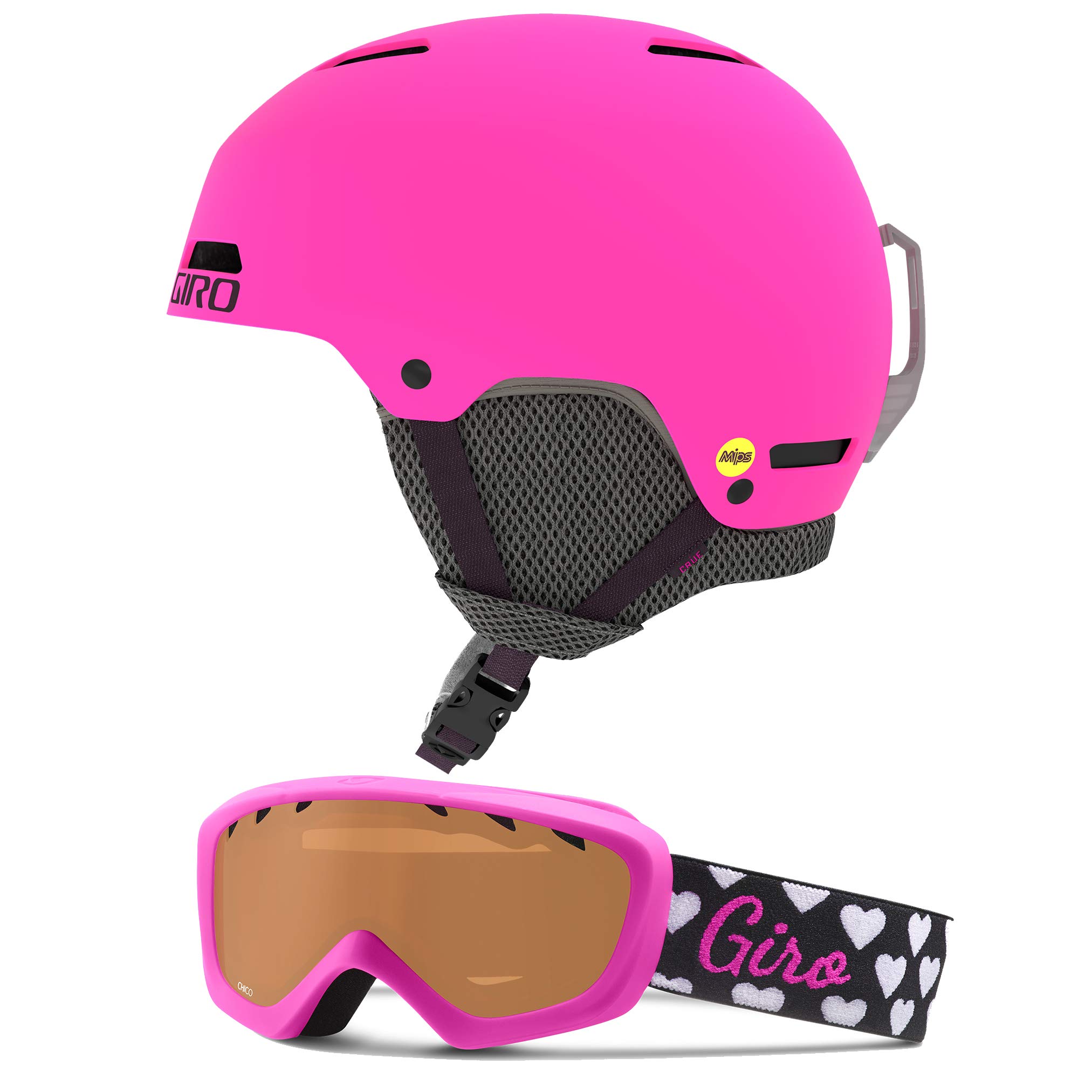 Amazon | Giro Crue MIPS キッズ スノーヘルメット ゴーグル コンボ