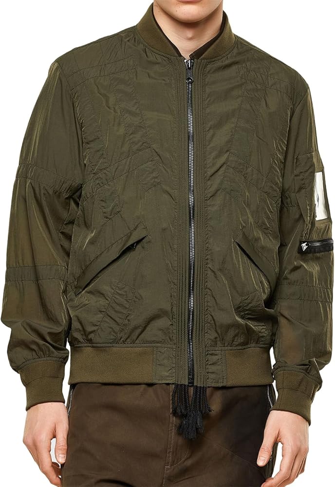 Diesel - Bomber Jacket - J-Olive 51F, Size: XL, Green, XL : Amazon