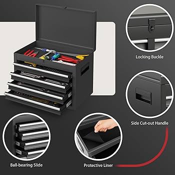 IRONMAX Rolling Tool Chest, 5-Drawer Lockable Tool Cabinet w