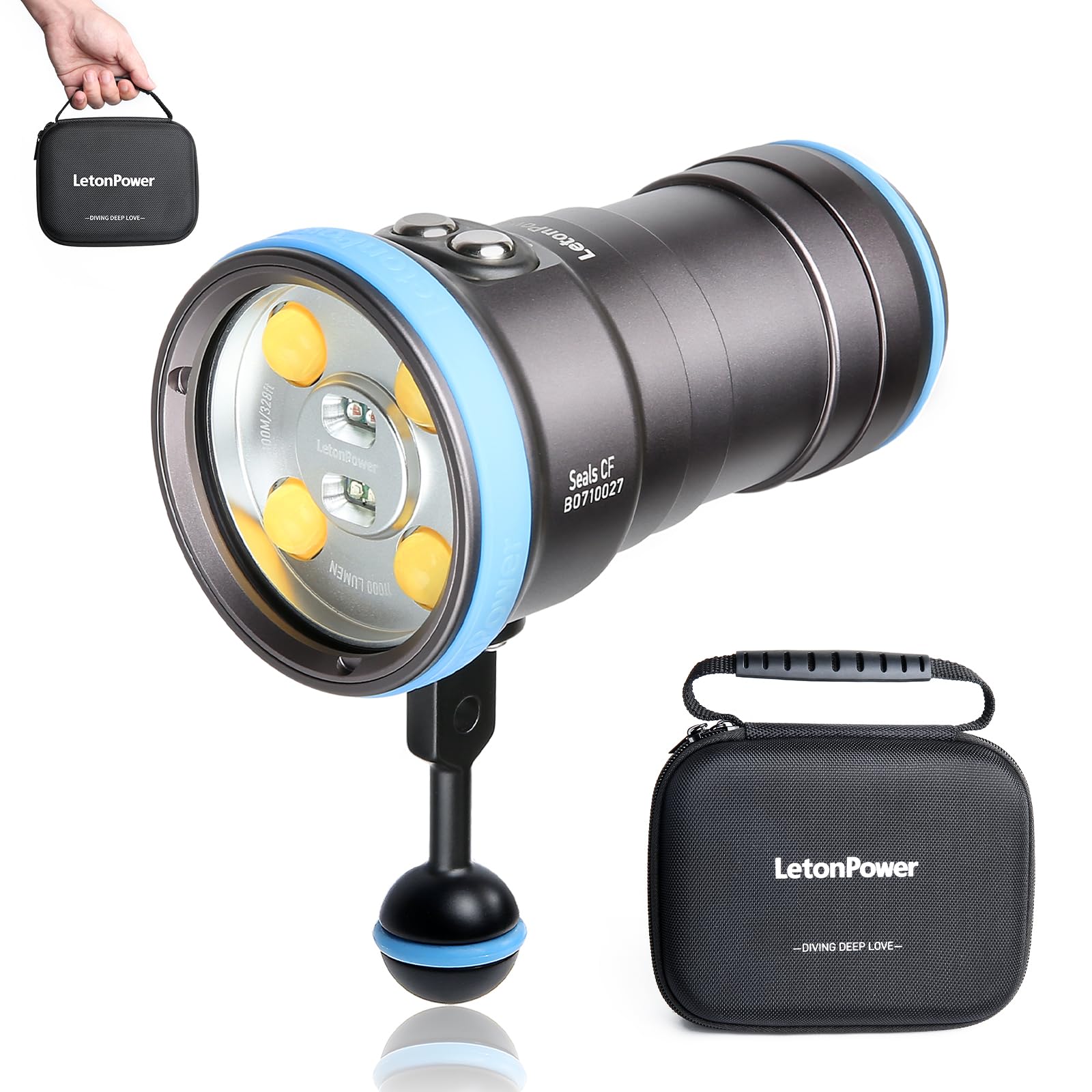 Amazon.com: LetonPower Seal CF 6000 Lumen Dive Light for