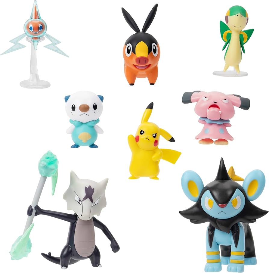 Amazon.com: Pokemon Battle Figure 8 Pack - Six 2-Inch and Two 3