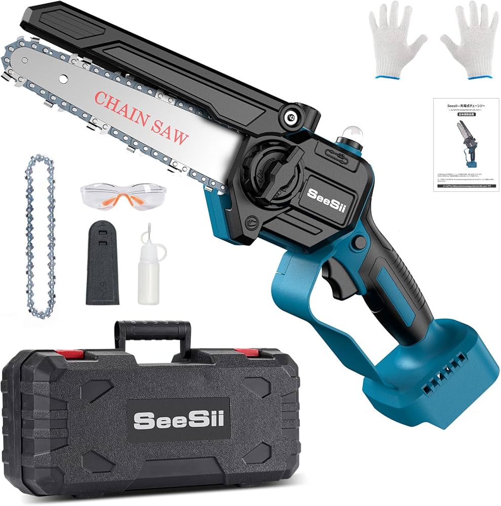 Amazon | 【2026年最新型】 SEESII 充電式チェーンソー 電動6インチ