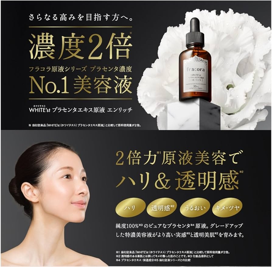 Amazon.co.jp: FRACORA (フラコラ) 美容液 プラセンタ 濃度2倍