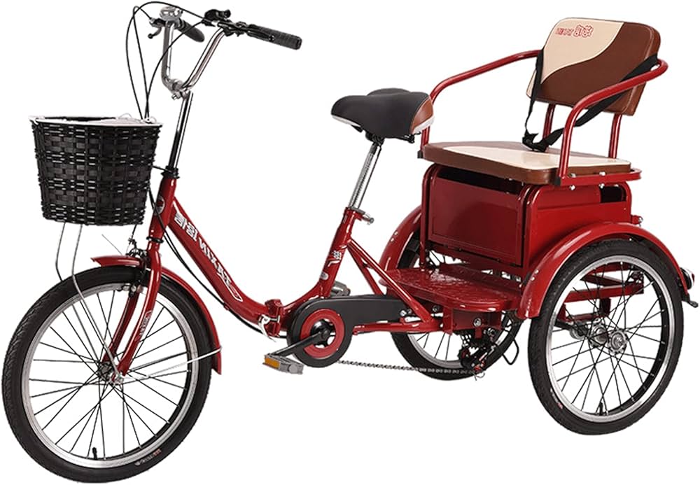 Amazon | 三輪自転車 大人用三輪車 折りたたみ式 6スピード 20インチ