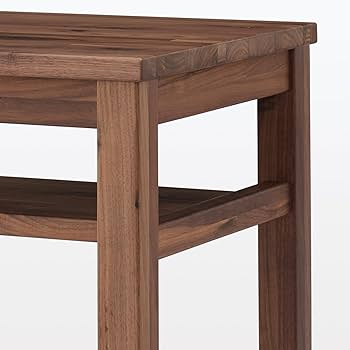 Amazon｜MUJI 無印良品 木製サイドテーブルベンチ ウォールナット材 幅