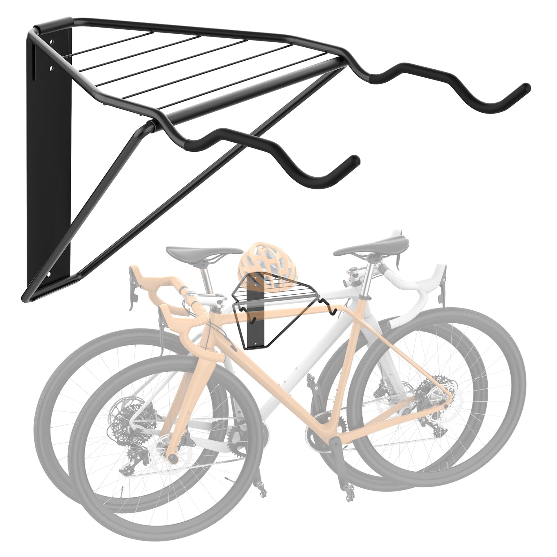Amazon.com: WALMANN Wall Mounted Horizontal Bike Rack, Foldable