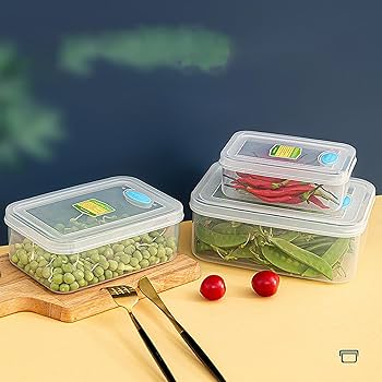 Amazon｜ノーブランド品&セーブ 真空プラスチックコンテナ 3サイズ