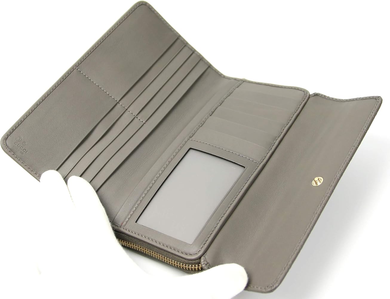 Amazon | GUCCI財布 グッチ GG柄マイクログッチシマレザー 大容量
