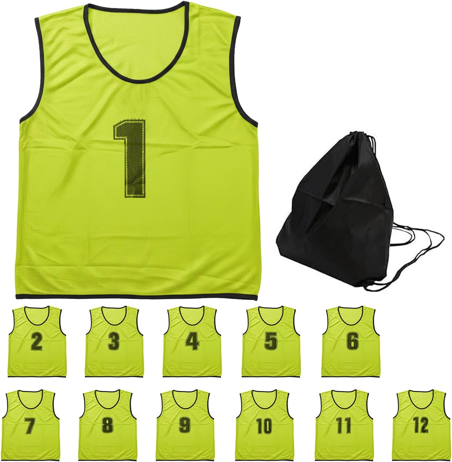 Amazon.co.jp: [ロジック] ビブス セット ゼッケン 収納バッグ付き