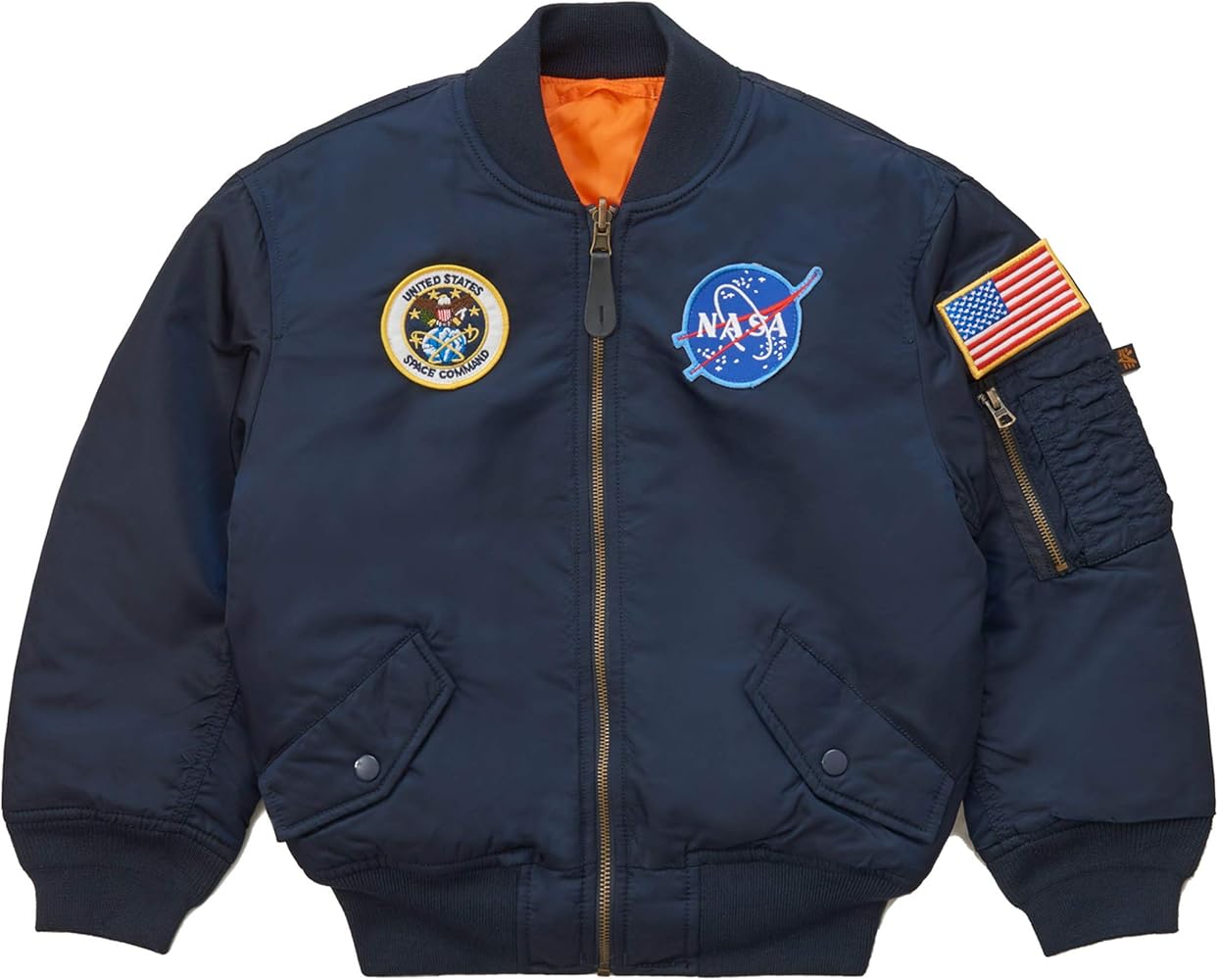 Amazon.com: Alpha Industries Boys' Nasa MA-1 Flight Jacket (2T
