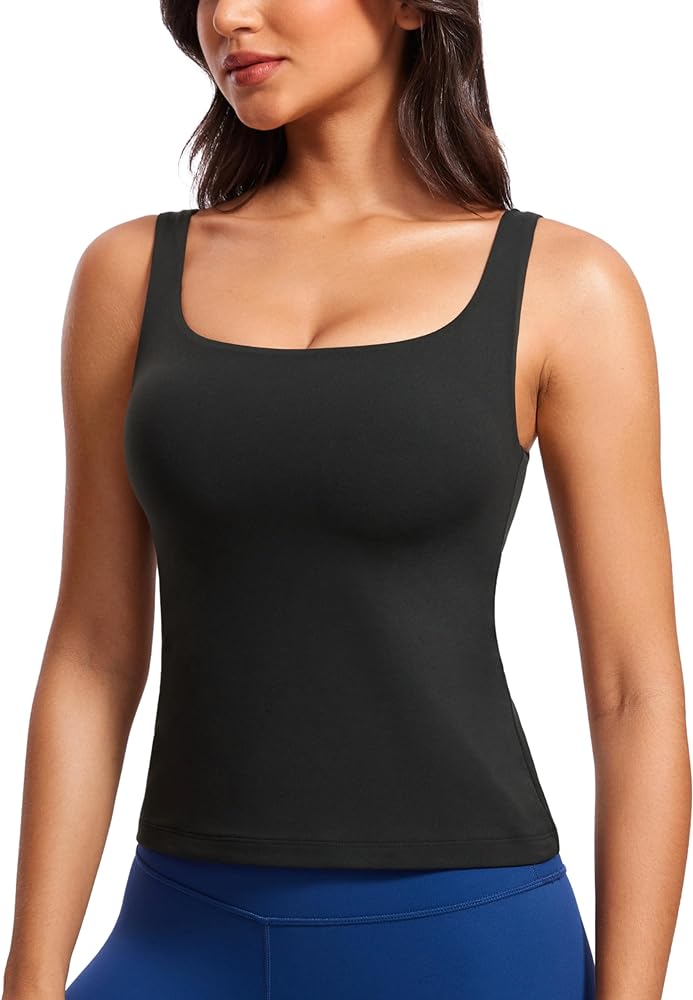 Amazon.com: CRZ YOGA Butterluxe U Neck Tank Tops for Women
