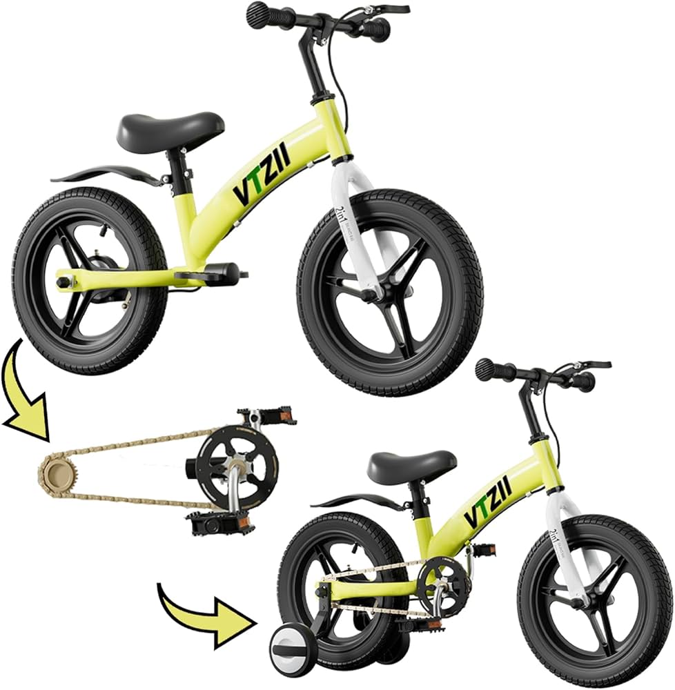 Amazon.co.jp: VTZII バランスバイク 2イン1 ブレーキ付き ペダル