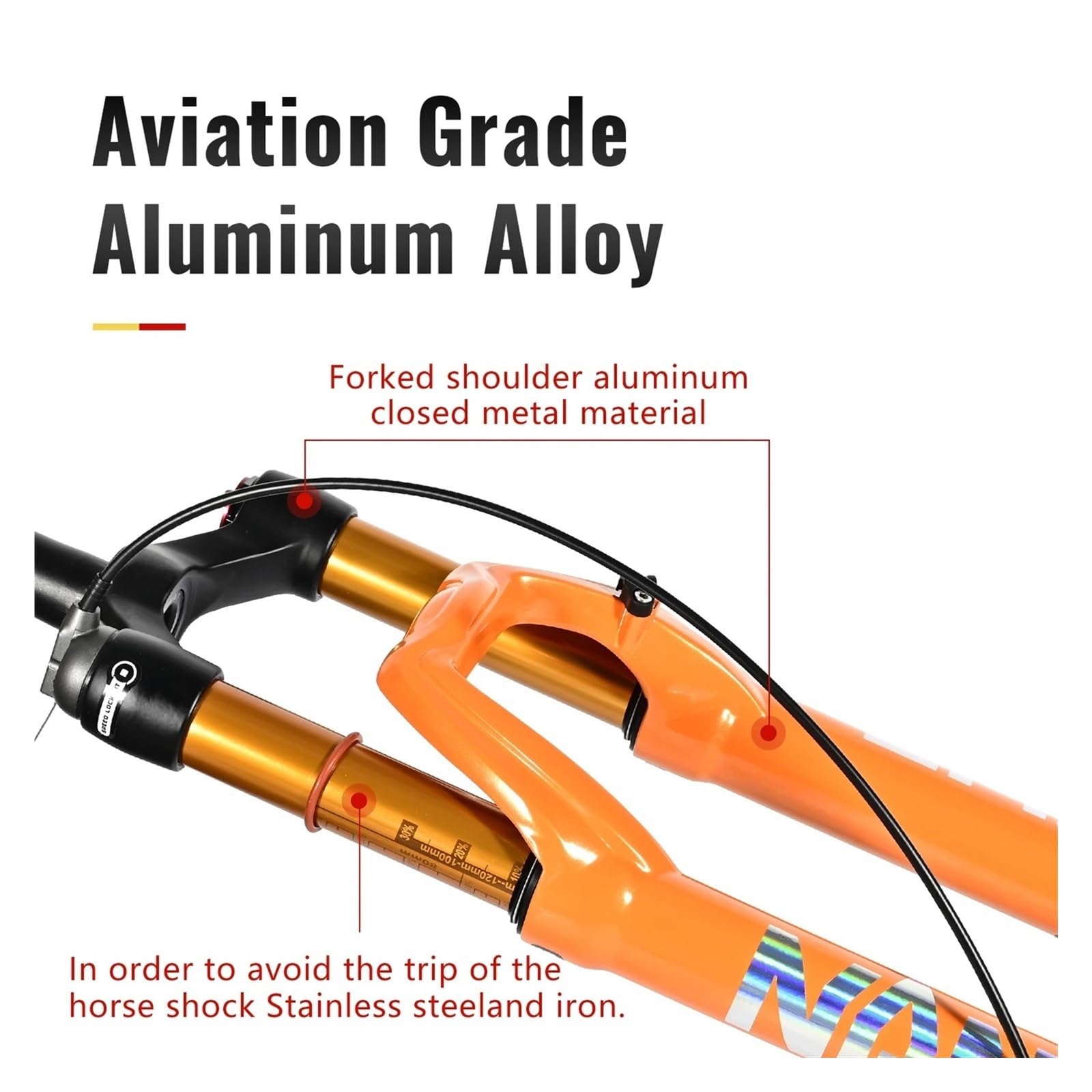 Amazon.com: UIAHNE NanLio X7 PRO Bicycle Suspension Fork 26 27.5