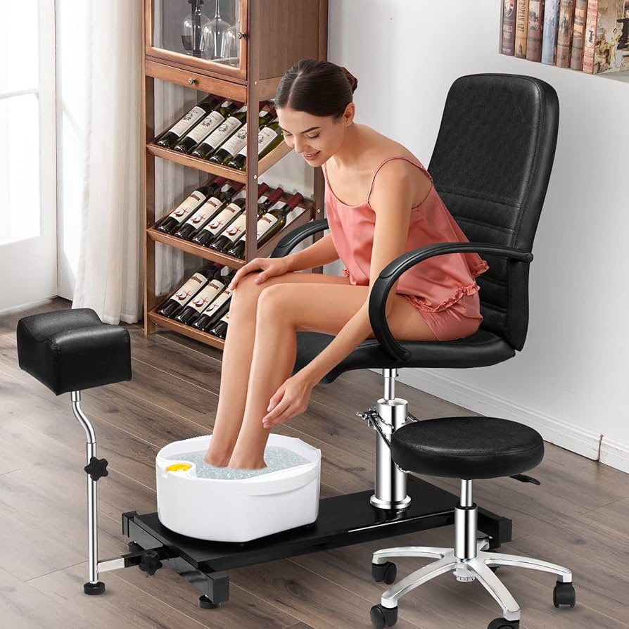 Amazon｜OmySalon ペディキュアチェア スツール&バブルマッサージ