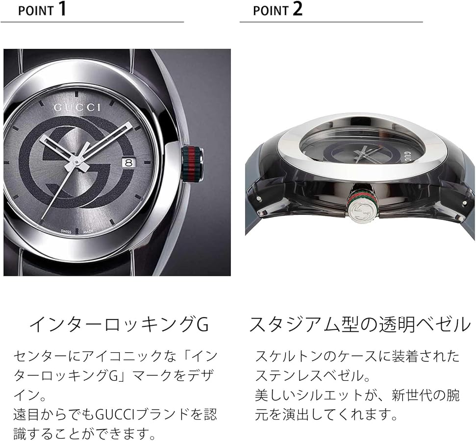 Amazon.co.jp: [グッチ] 腕時計 SYNC YA137104A メンズ 並行輸入品