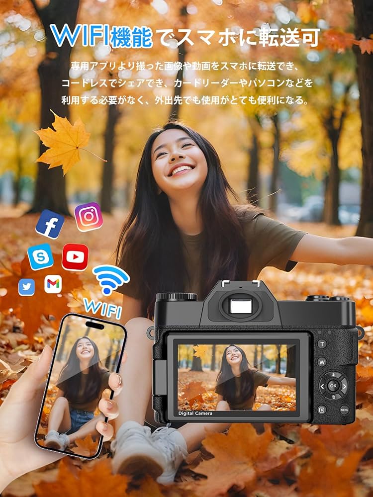 Amazon | Moledro 6K WIFI転送機能 デジタルカメラ スマホに送れる