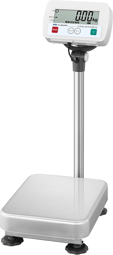 Amazon | A&D 検定付き防塵・防水台はかり SC-60KAM-K ≪ひょう量:60kg