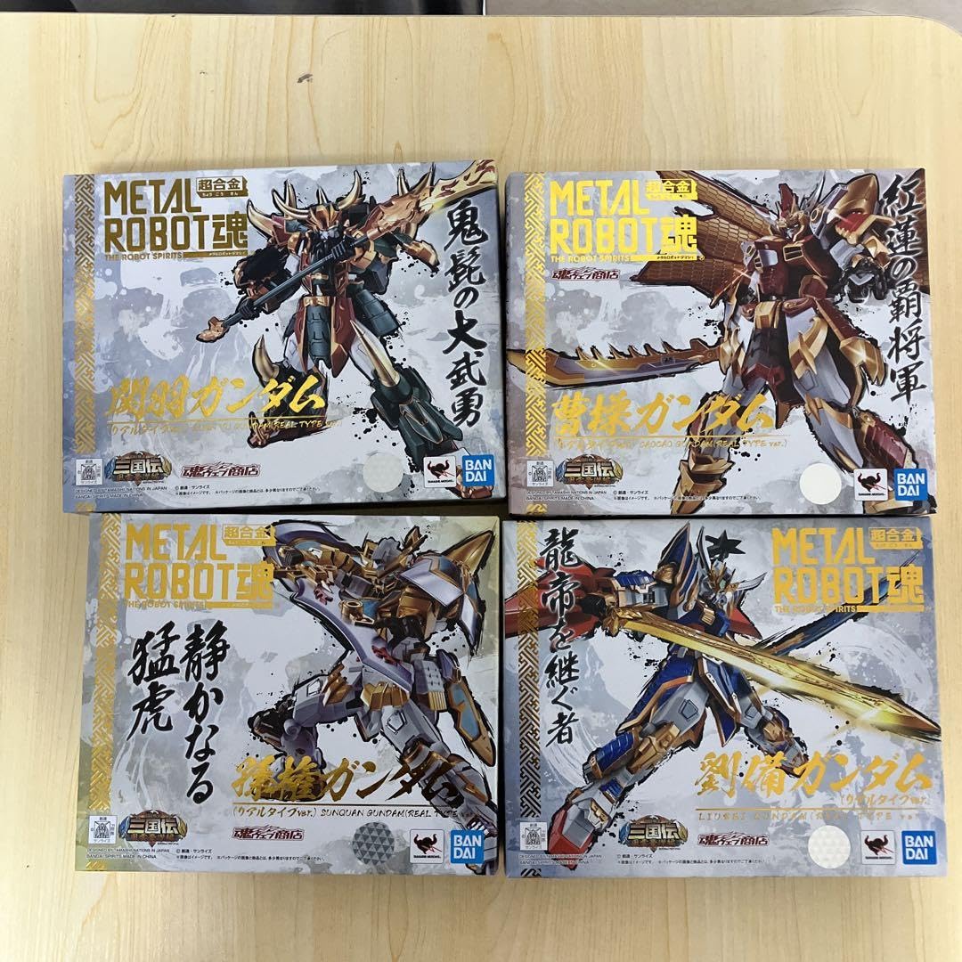 L ROBOT魂 劉備、曹操、孫権、関羽ガンダム 4体セット 三国志 L ROBOT