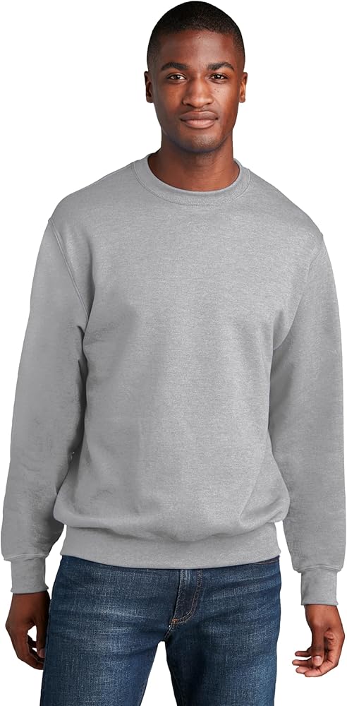 Port & Co Core Fleece Crewneck Sweatshirt-PC78-S-Ash at Amazon