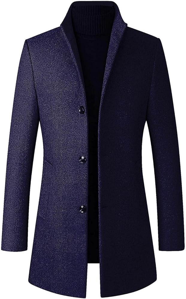 Amazon | [Aquiver] チェスターコート ロング コート メンズ メルトン