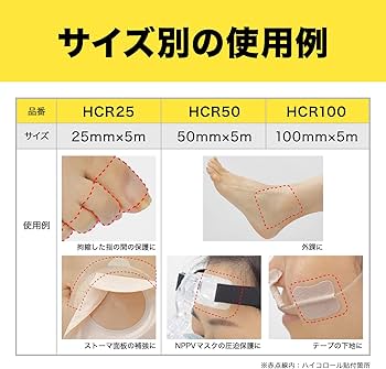 Amazon | ニチバン ハイコロール 50mm×5m HCR50 ハイドロコロイド 摩擦