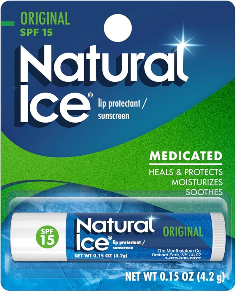 Amazon.com : Mentholatum Natural Ice Lip Balm Original SPF 15 1