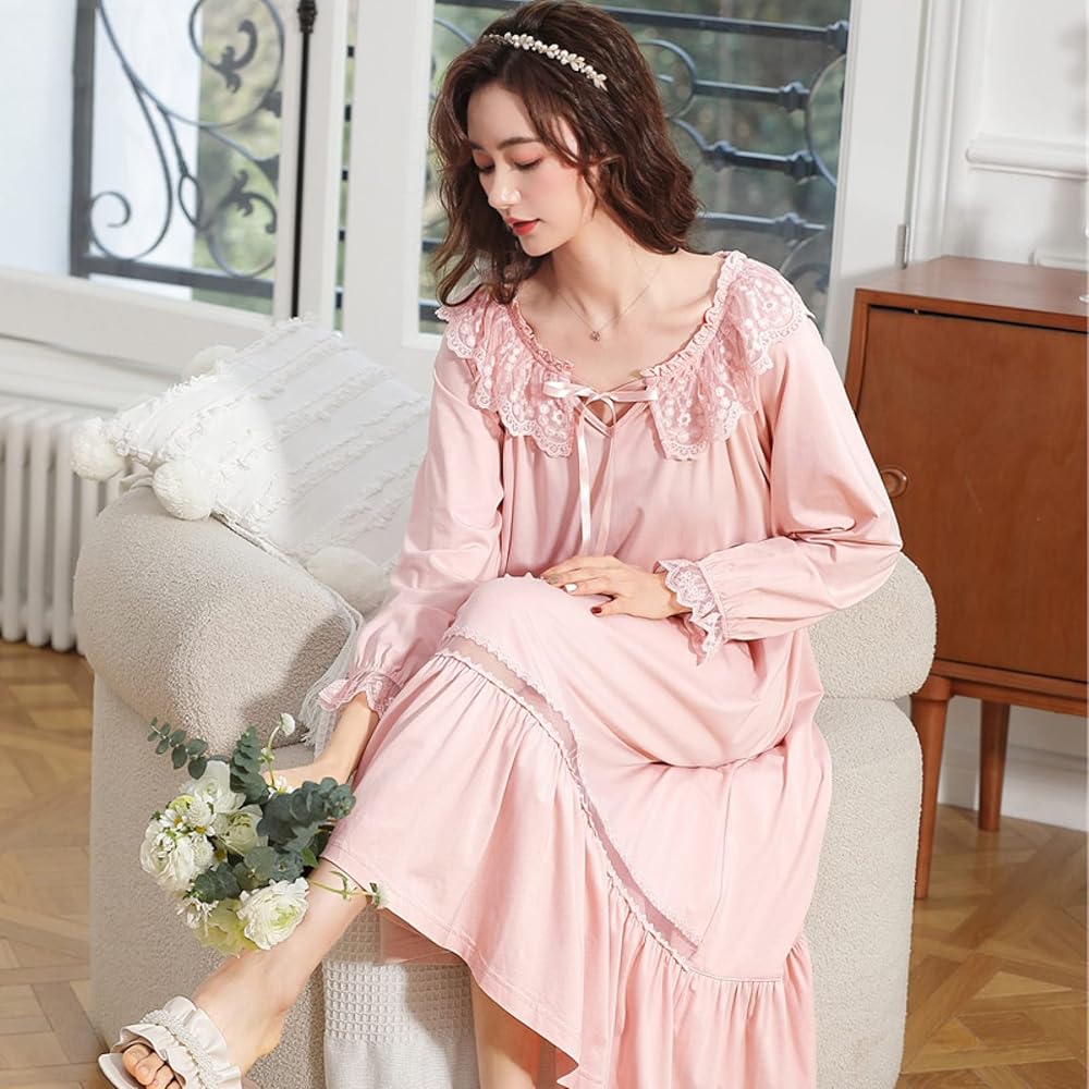 BAKUNE レディース ワンピース ピンク Mサイズ ルームウェア パジャマ