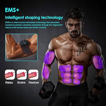 Amazon | EMS腹筋刺激装置究極の筋肉トナー、腹筋トレーナー、男性と