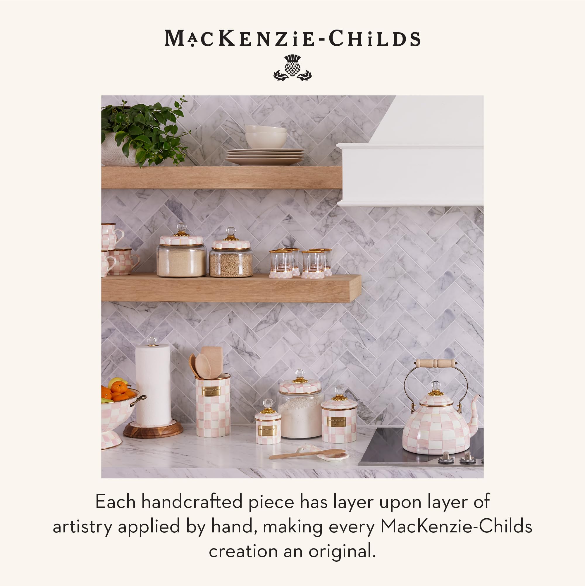 Amazon.com: MACKENZIE-CHILDS Checkered Enamel Serving Bowl for