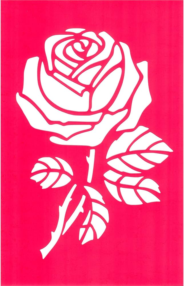 Amazon | ステンシルシート バラ 18x28cm 薔薇 | テンプレート 通販