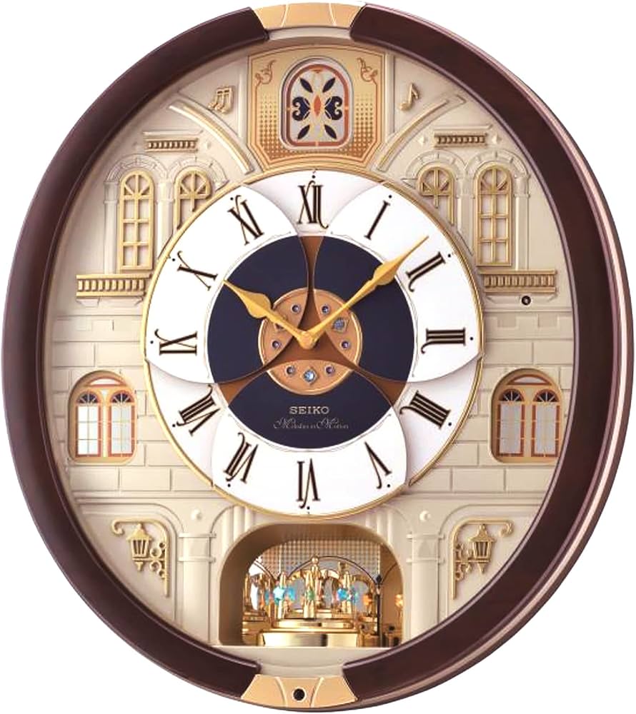 Amazon.com: Seiko QXM371BRH 18 Melodies in Motion Rotating
